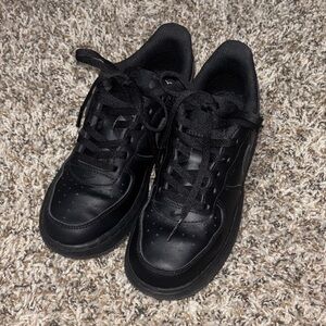 Kids Nike Black Air Force 1 low